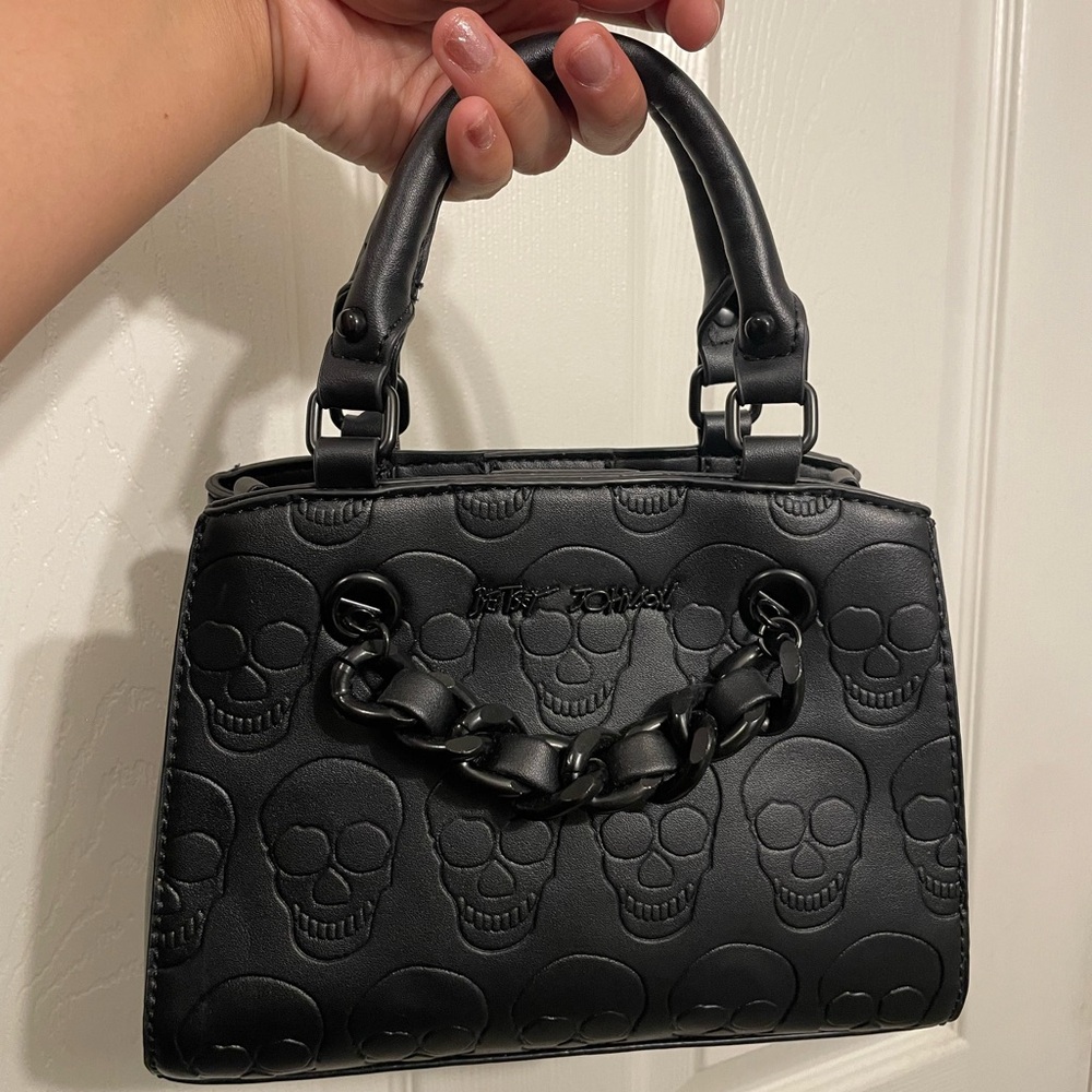 Betsey Johnson XoRally Skull Mini Satchel Crossbody RARE